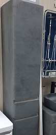Style Line Шкаф пенал Атлантика 35 Люкс Plus с б/к бетон темный – фотография-10